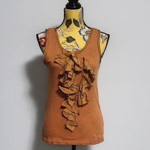 J Crew Petal Stream Ruffled Tank XS